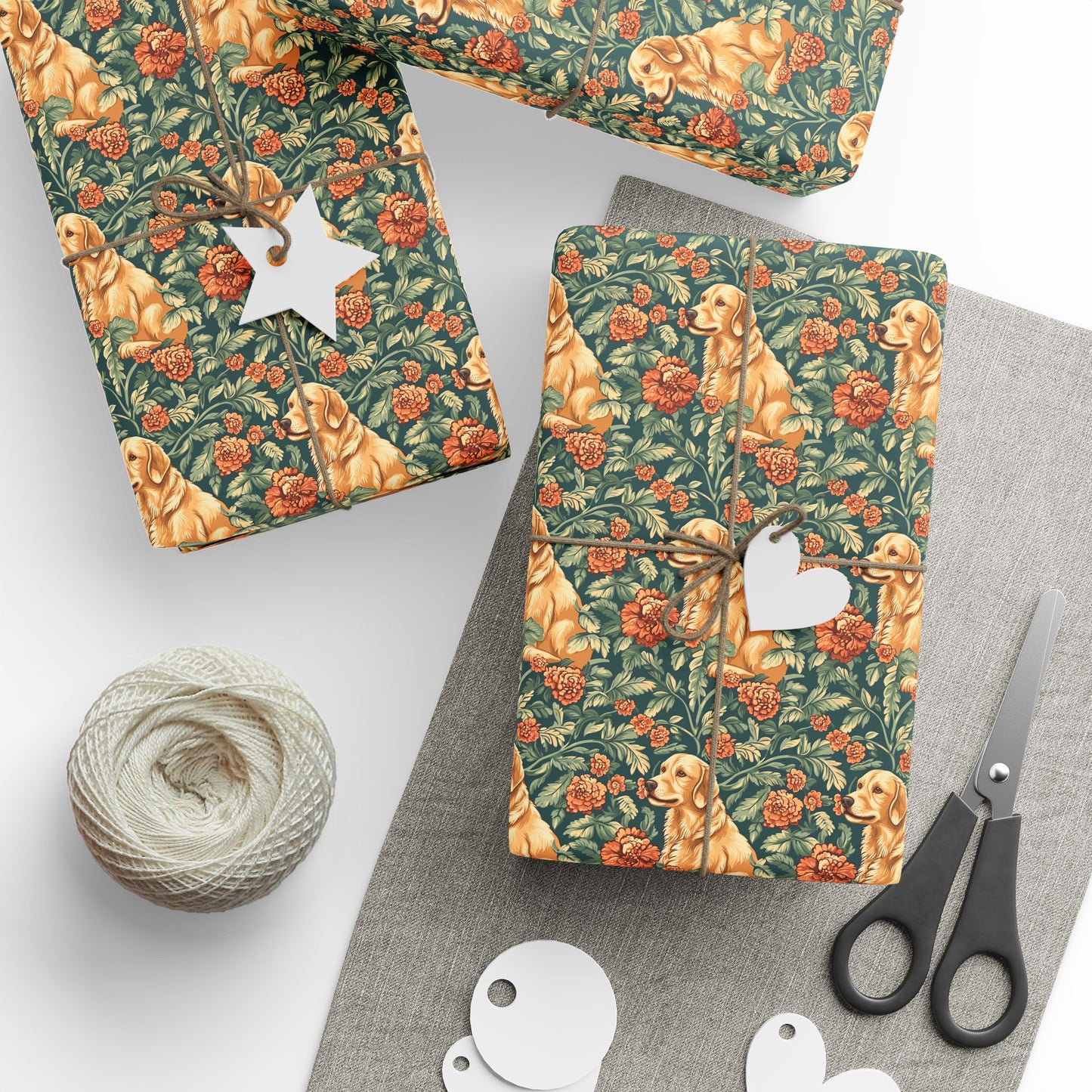 Blooming Goldie Glam Wrapping Paper