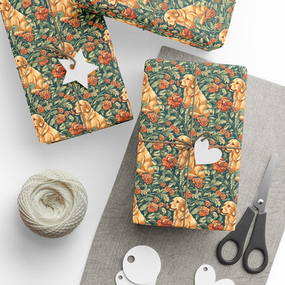 Blooming Goldie Glam Wrapping Paper