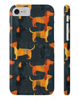 Dapper Dachshund Noir Glow Slim Phone Cases