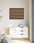 Blooming Pug Paradise Matte Canvas, Framed