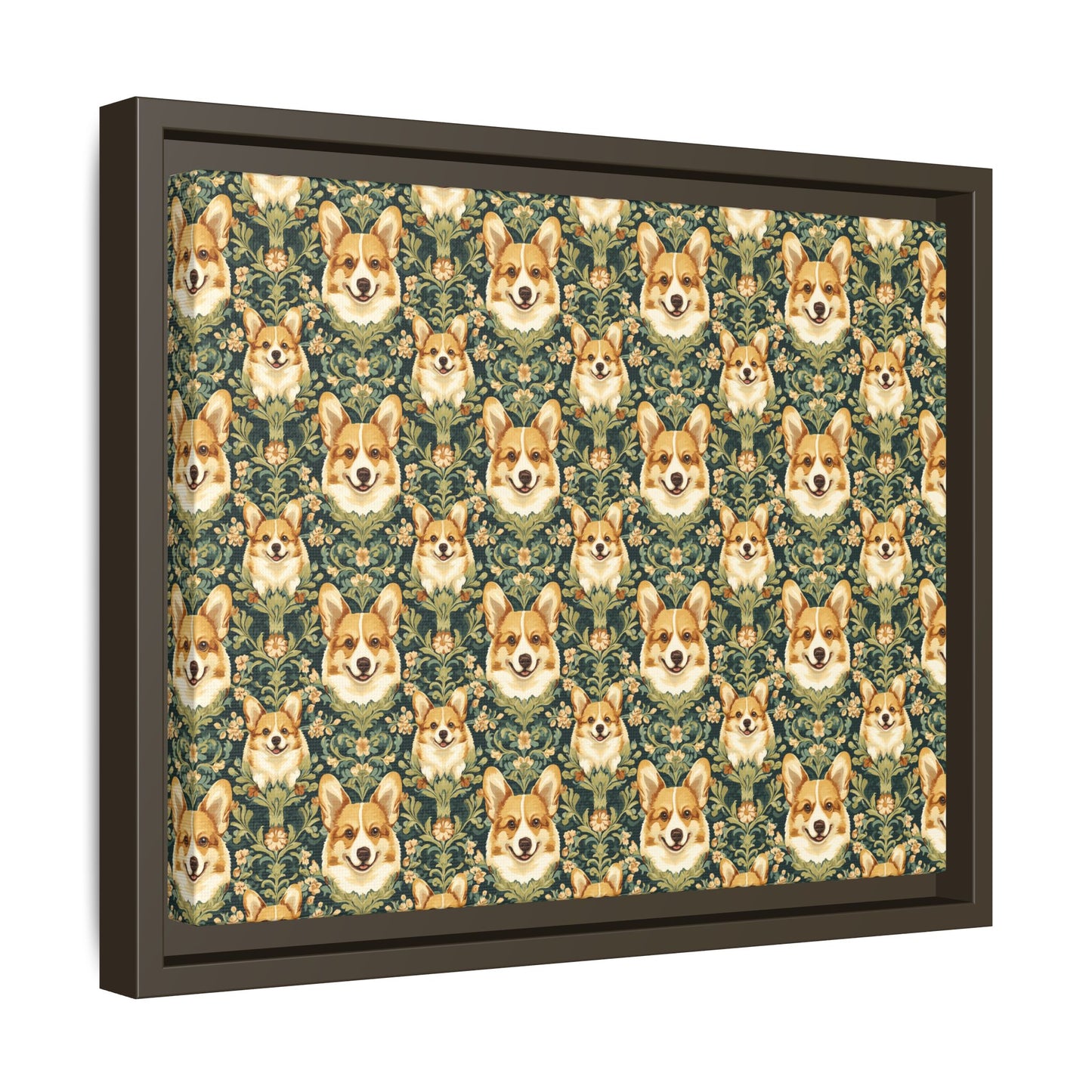 Corgi Charmz Matte Canvas, Framed