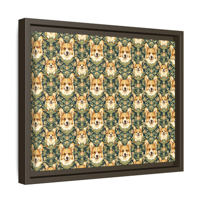 Corgi Charmz Matte Canvas, Framed