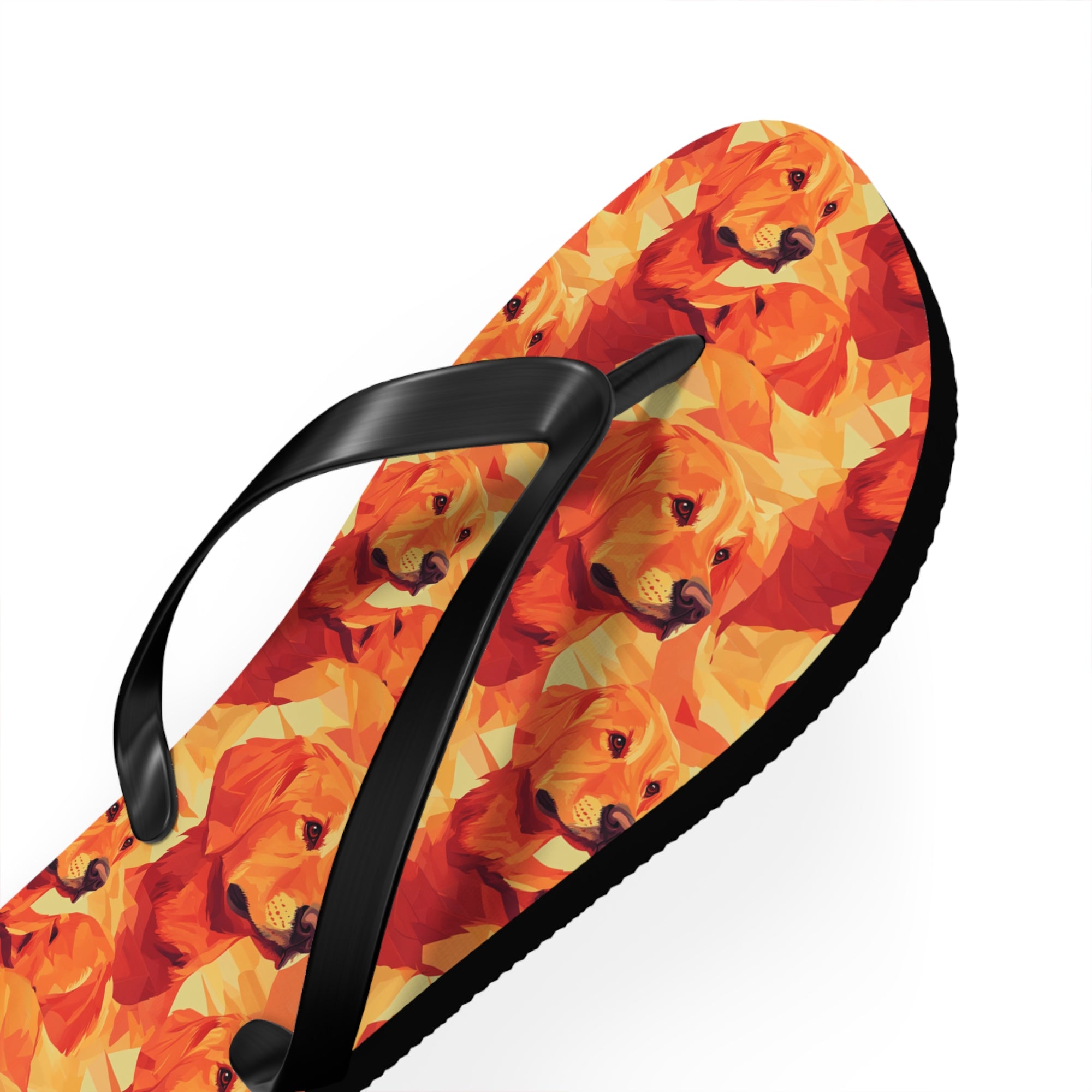 Golden Glamour Paws Flip Flops