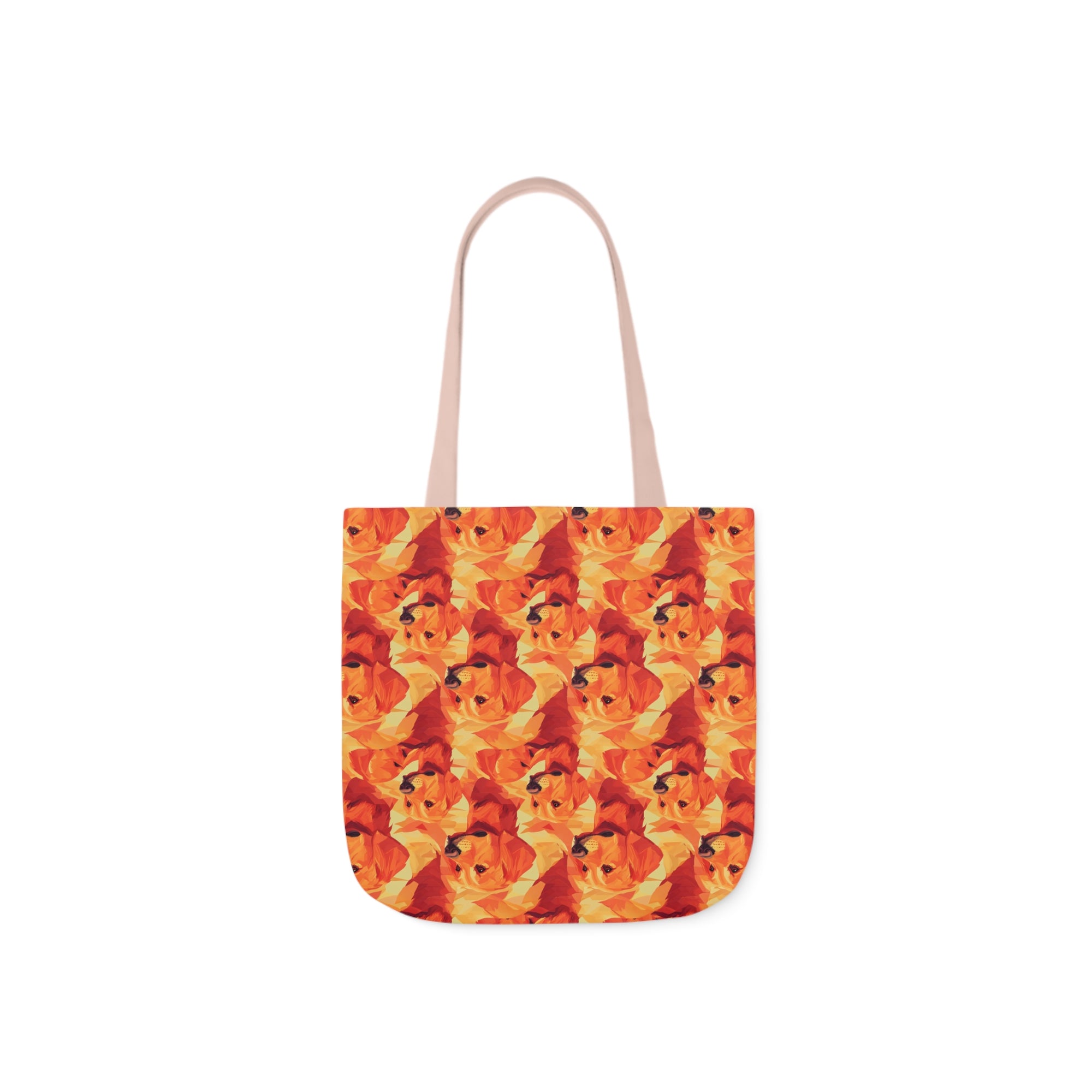 Golden Glamour Paws Canvas Tote Bag