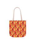 Golden Glamour Paws Canvas Tote Bag