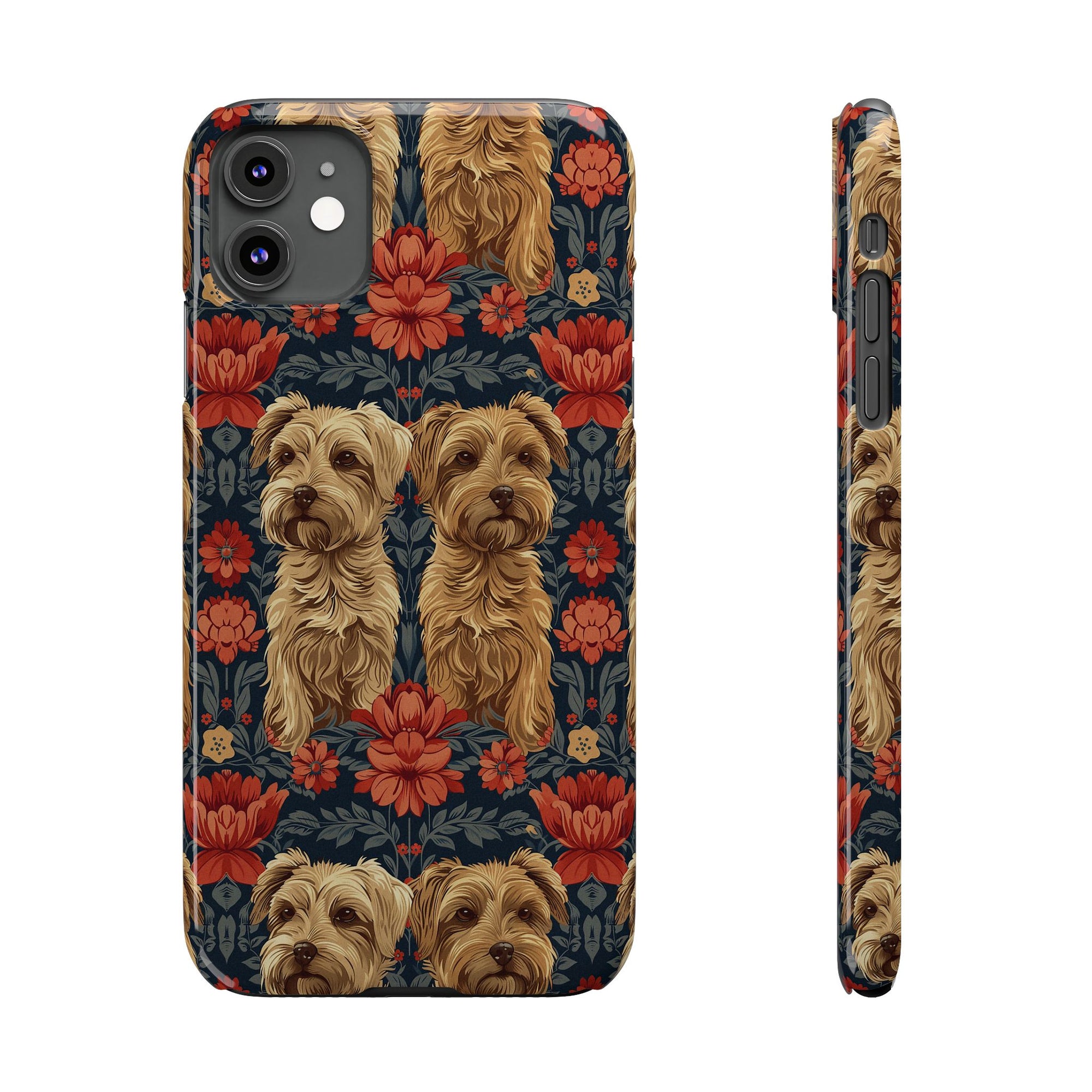 Yorkie Charm Twins Slim Phone Cases