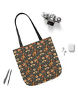 Dazzling Dachsund Blossoms & Foliage Canvas Tote Bag