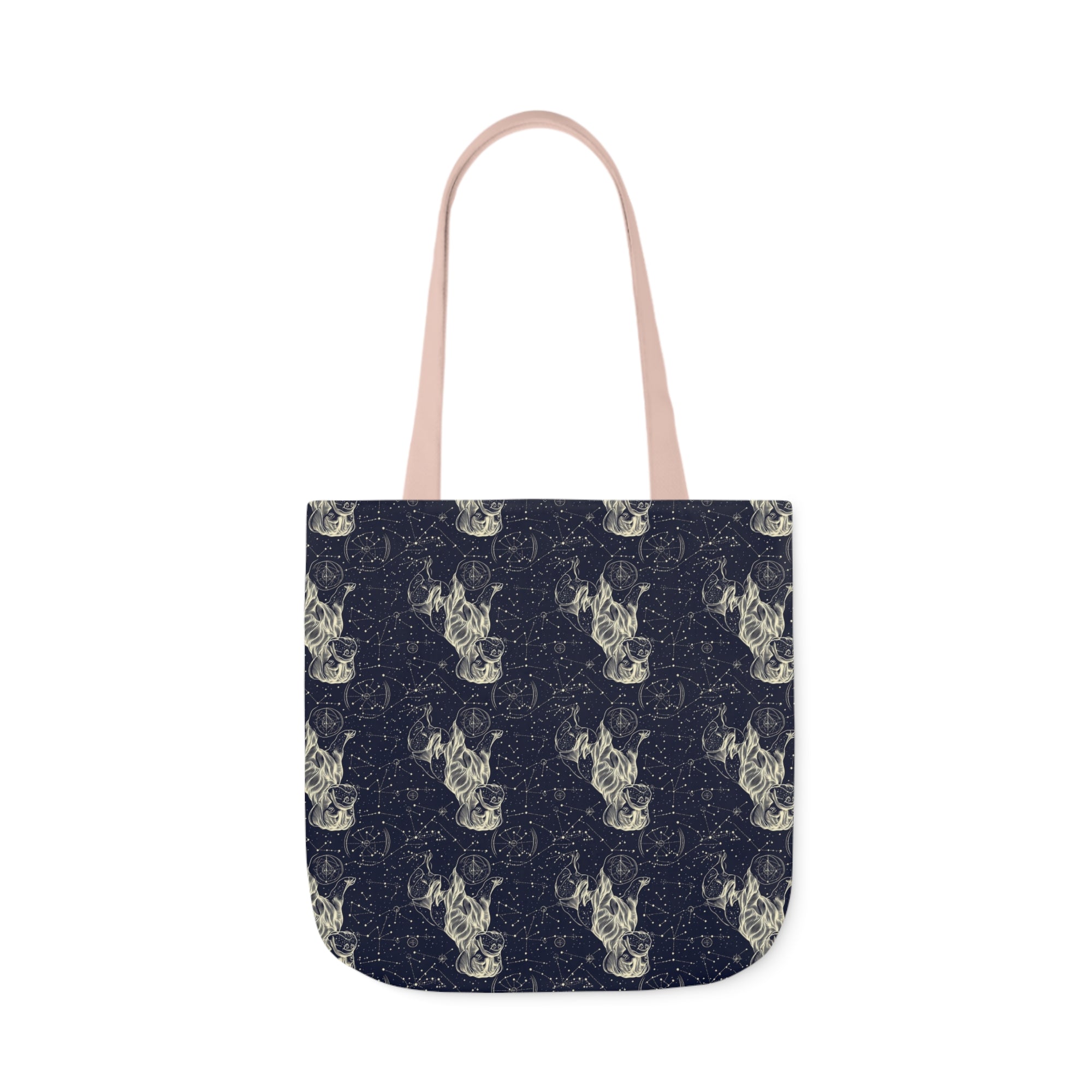 Celestial Boxer Bliss Canvas Tote Bag