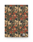 Blooming Pug Paradise Hardcover Journal Matte