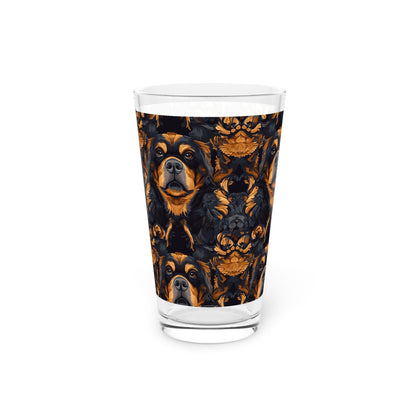 Modern Rottweiler Royalty Pint Glass