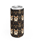 Nighttime Corgi Glow Stride Slim Can Cooler