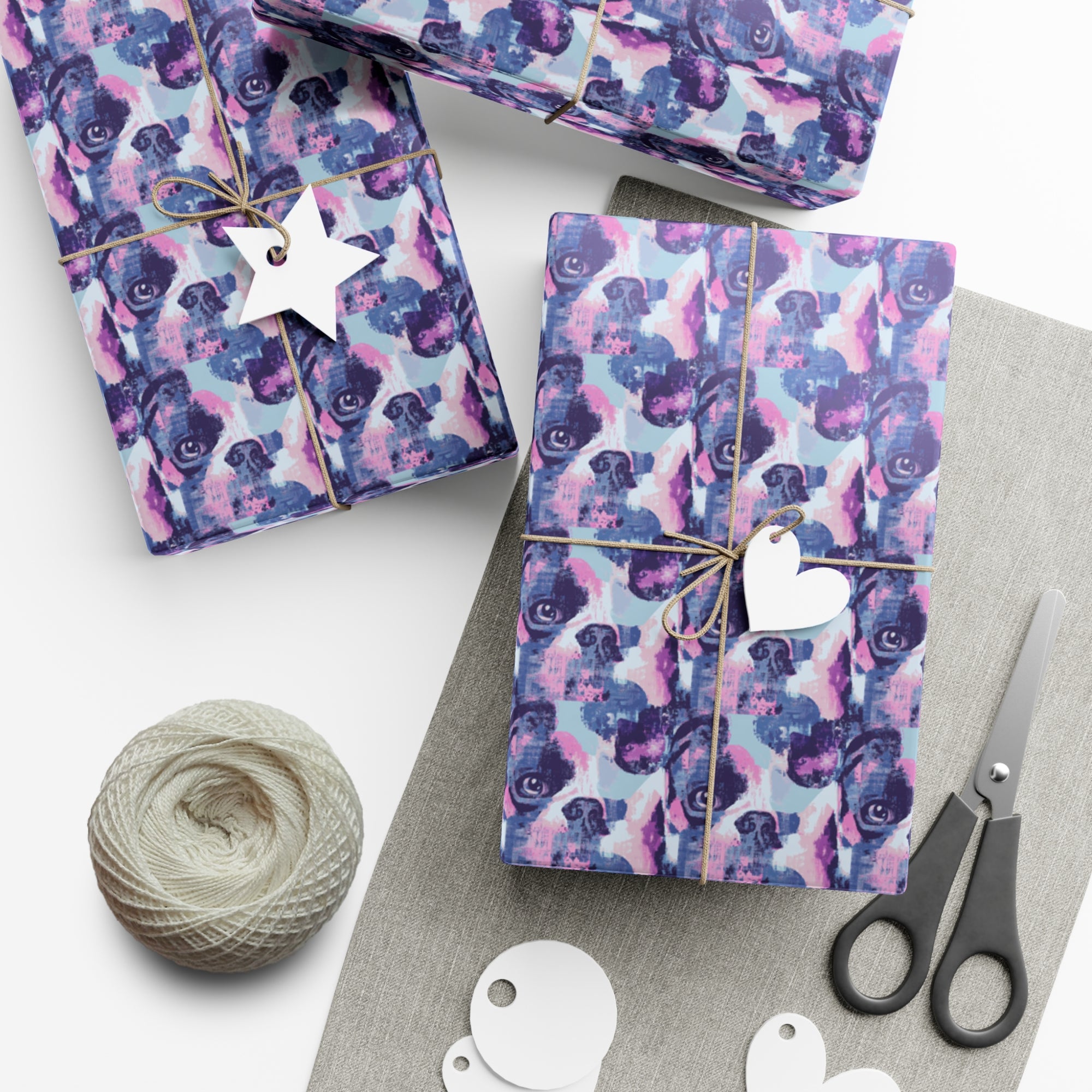 Funky Geometric Boxerista Gift Wrap Papers