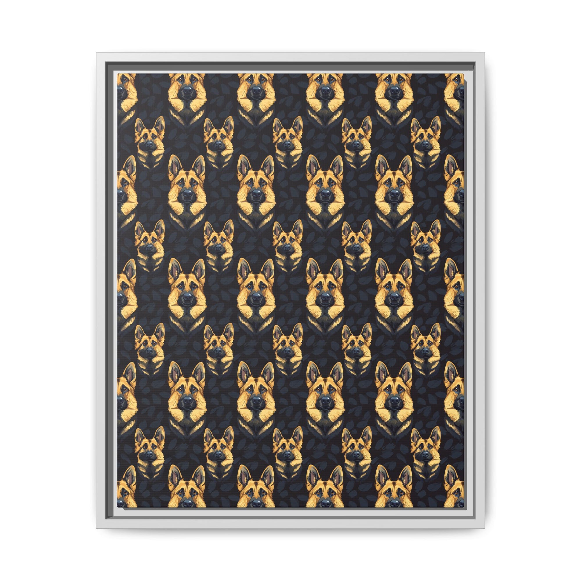 Majestic Hound Couture: German Shepherd LuxeBlend Matte Canvas, Framed