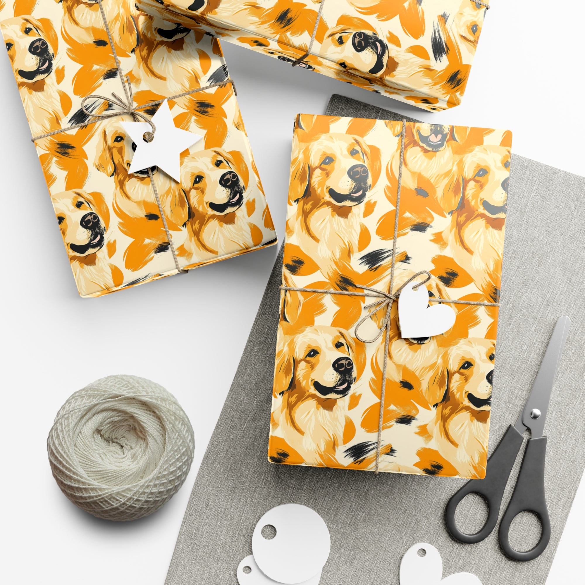 Golden Glitz &#39;n Glamour Woofwear Gift Wrap Papers