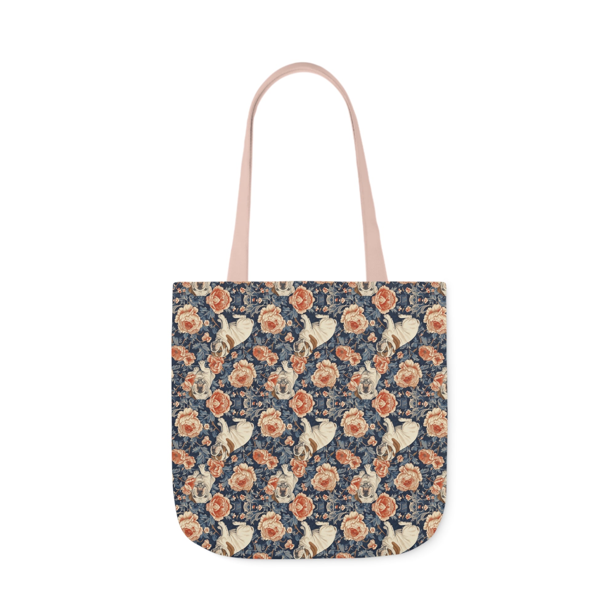 Blooming Bulldog Beauty Canvas Tote Bag