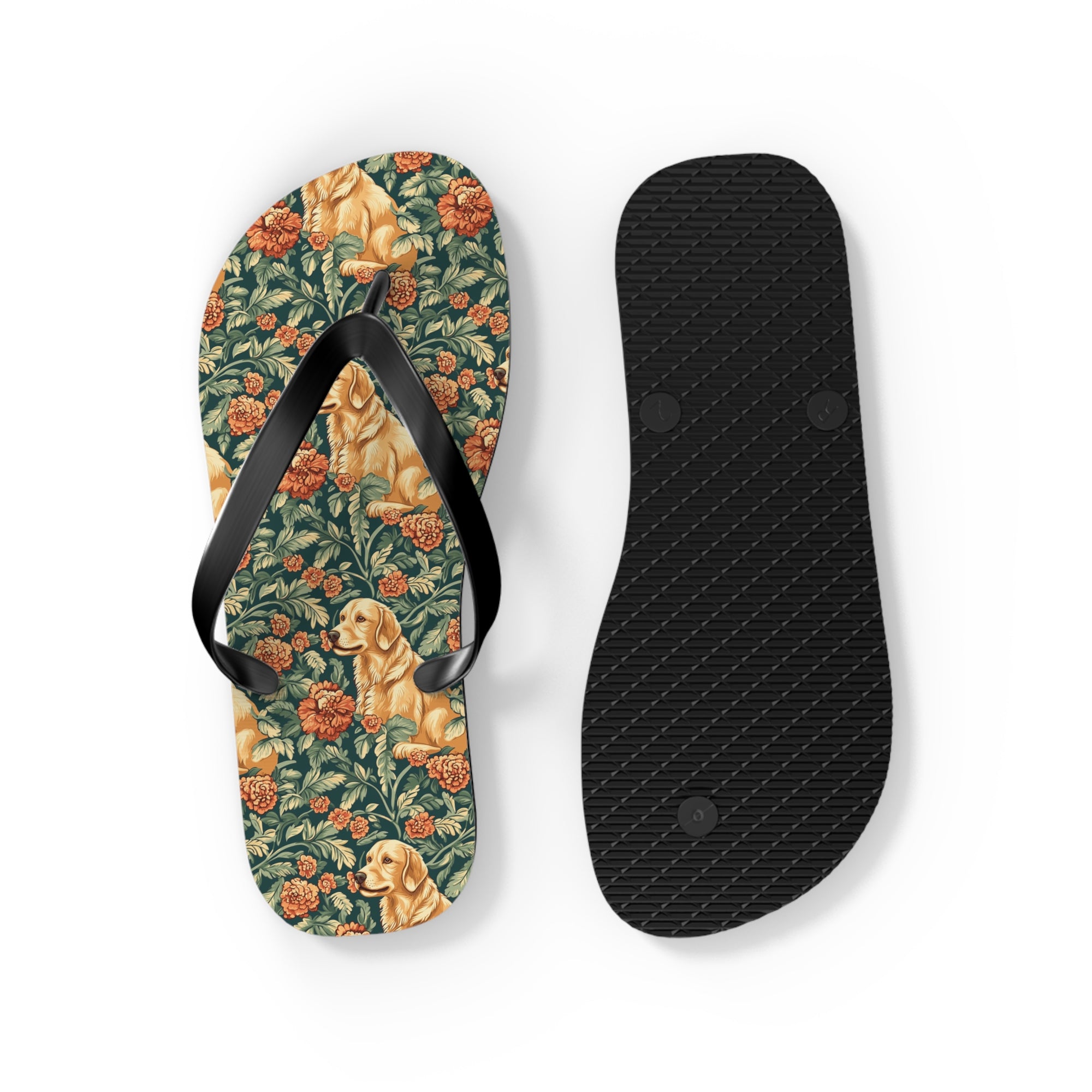 Blooming Goldie Glam Flip Flops