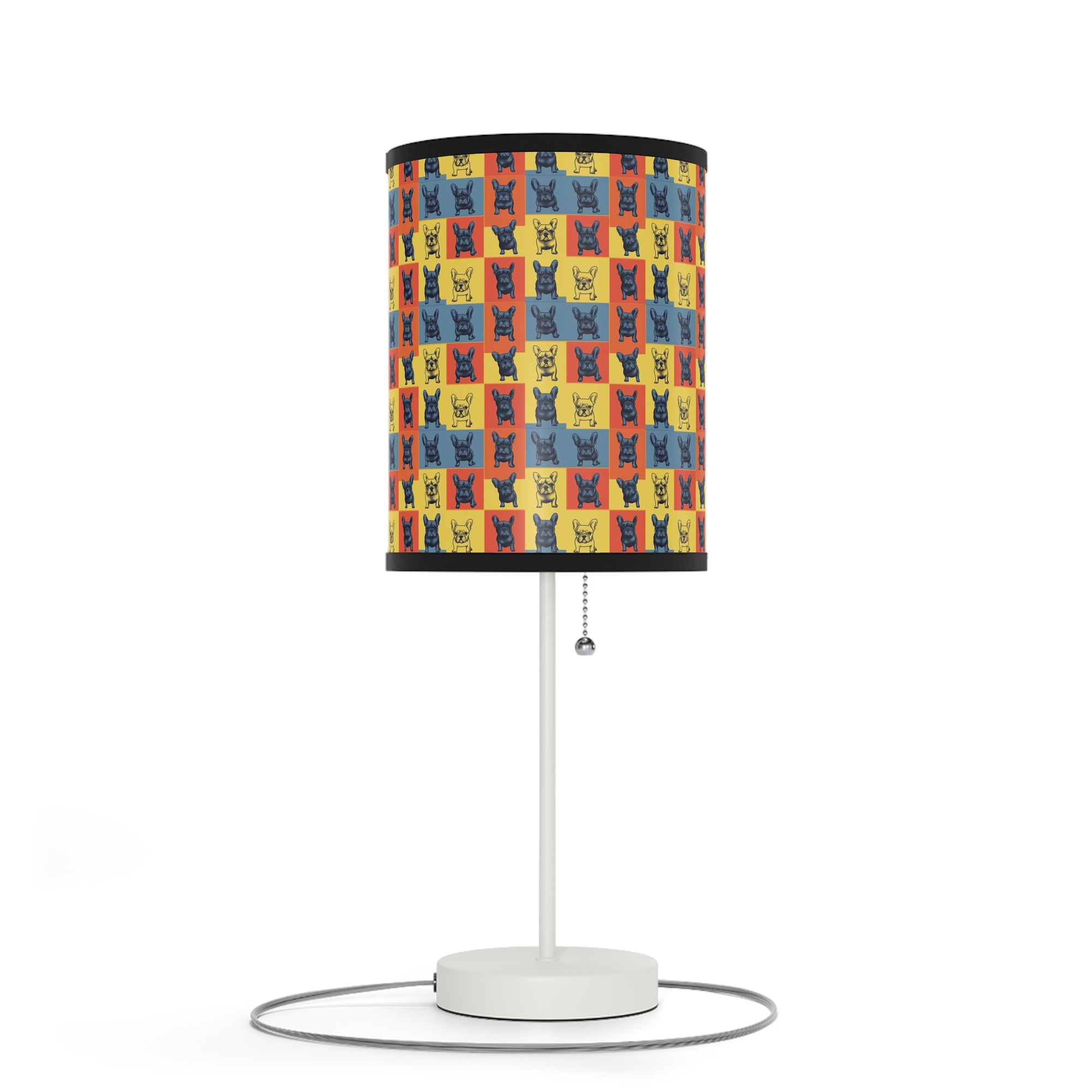 Frenchie Pop Art Pawfection Grid Lamp on a Stand