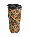 Autumnal German Shepherd Glamour Stainless Steel Travel Mug