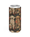 Blossoming Labradors Bouquet Slim Can Cooler