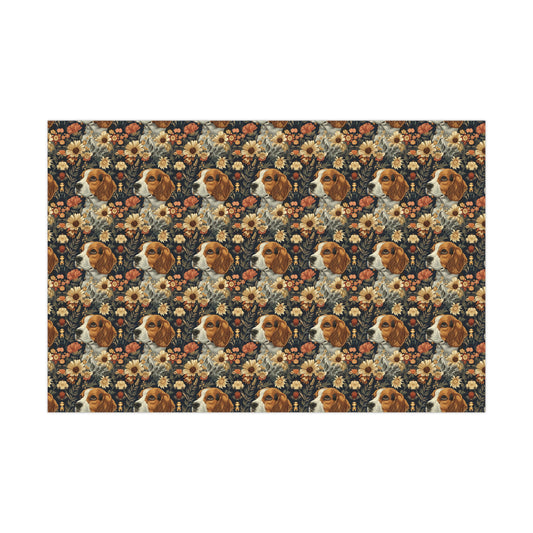 Beagle Blossoms Gift Wrap Papers