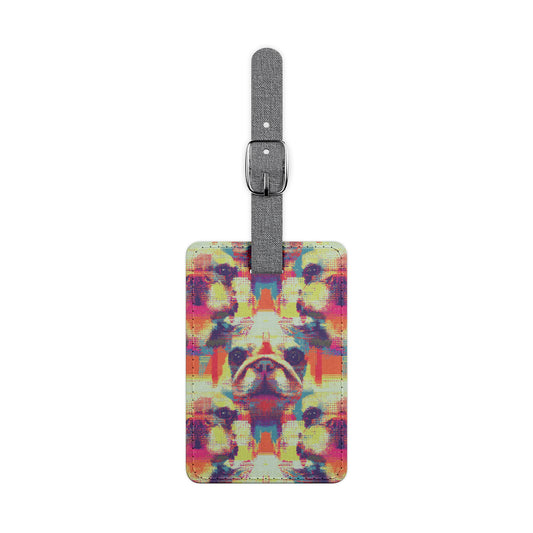 Glitchy Bulldog Blitz Luggage Tag