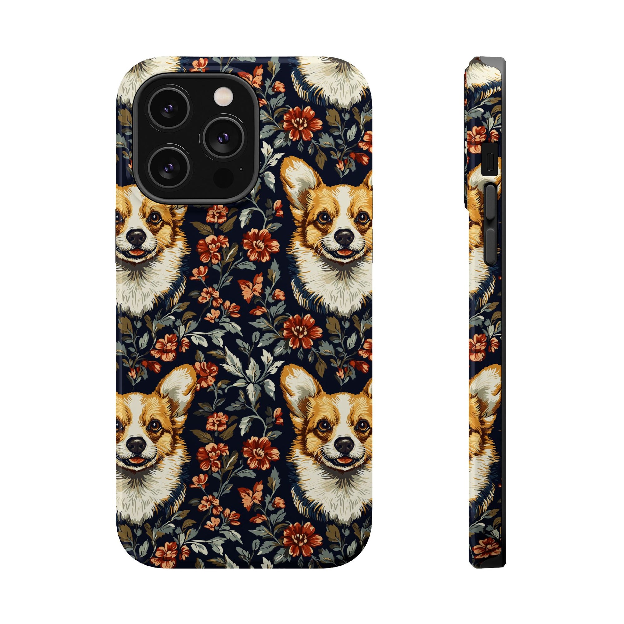 Floofy Corgi Blossom Blast Magnetic Tough Cases