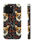 Floofy Corgi Blossom Blast Magnetic Tough Cases