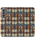 Pawsome Rottweiler Royalty Plaid Flip Cases