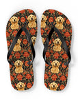 Golden Pawsatronic Tapestry Flip Flops