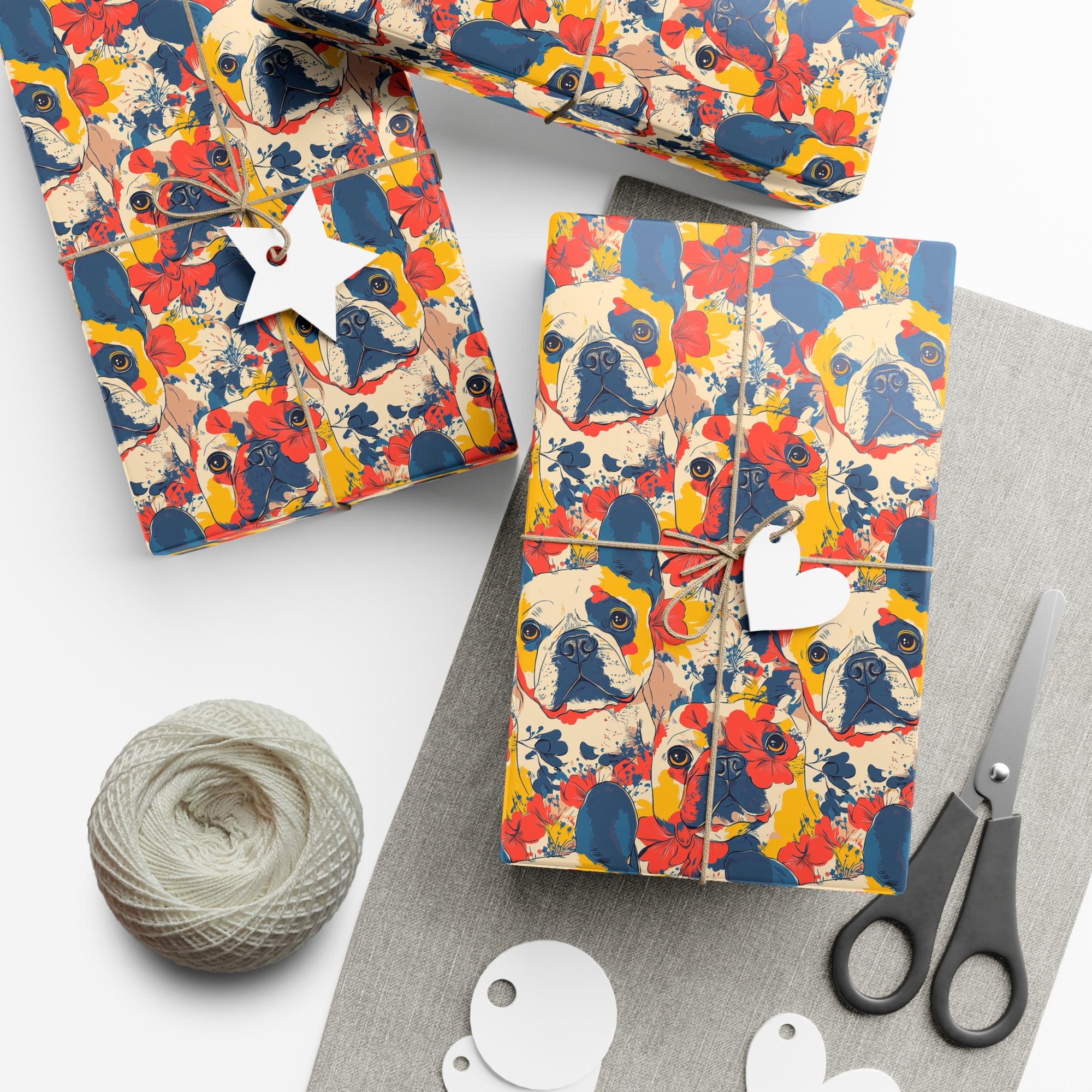 Bloom Pup Frenchietastic Splatter Gift Wrap Papers