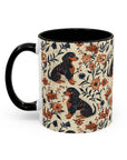 Blossoming Dachshunds Delight Accent Coffee Mug