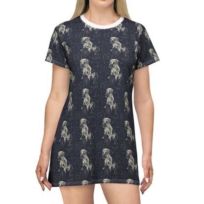 Celestial Boxer Bliss T-Shirt Dress