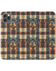 Pawsome Rottweiler Royalty Plaid Flip Cases