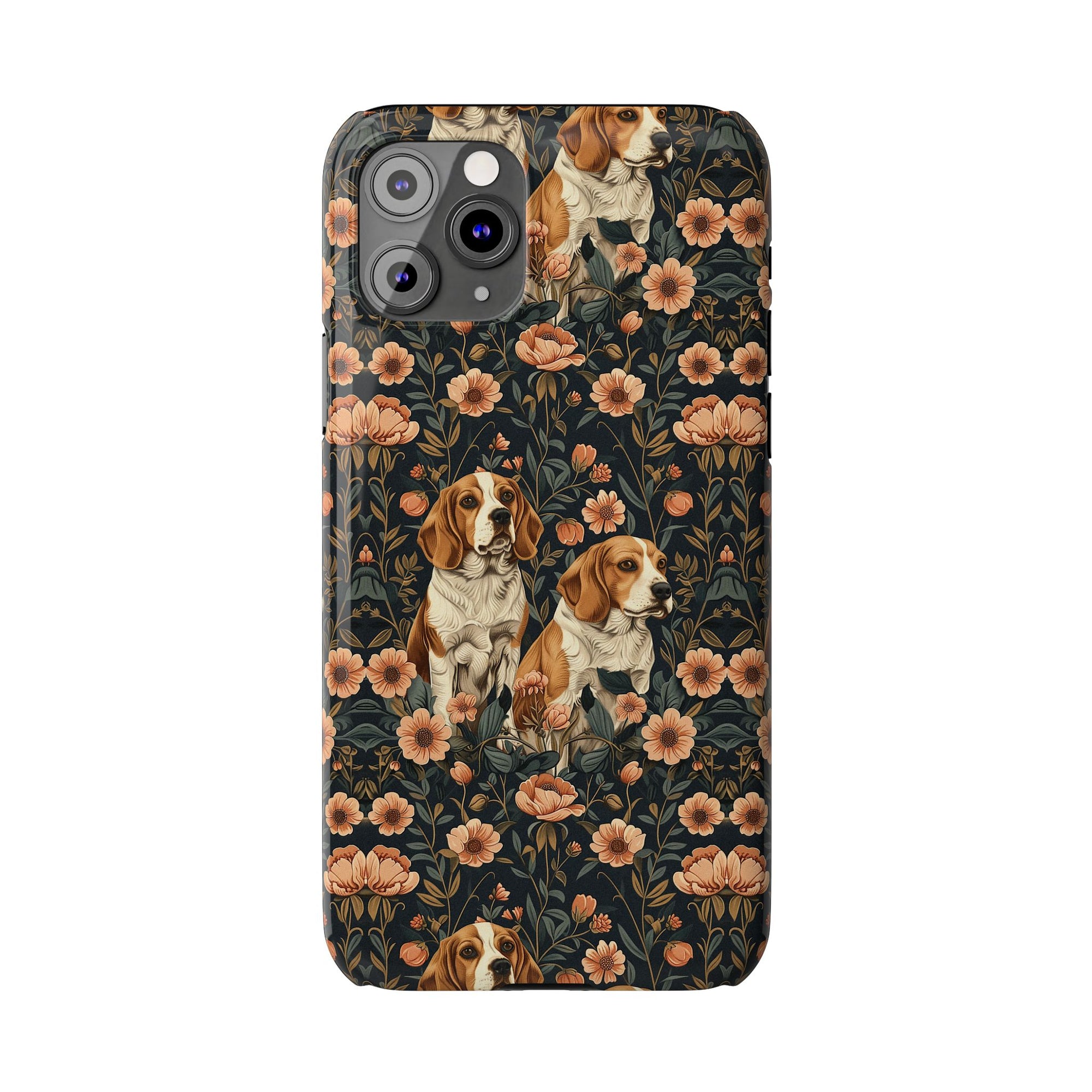 Beagle Blossom Bonanza Slim Phone Cases