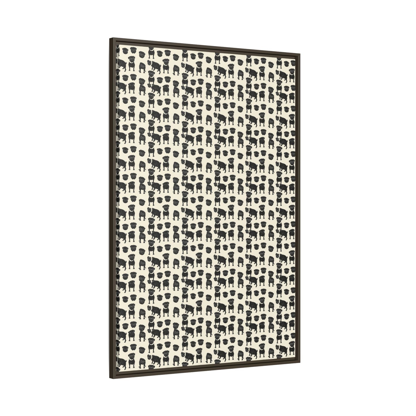 Puggie Pout Perfection Matte Canvas, Framed