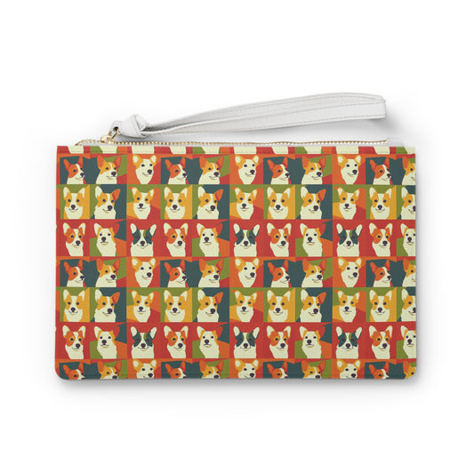 Corgi Chic Popart Pup Clutch Bag