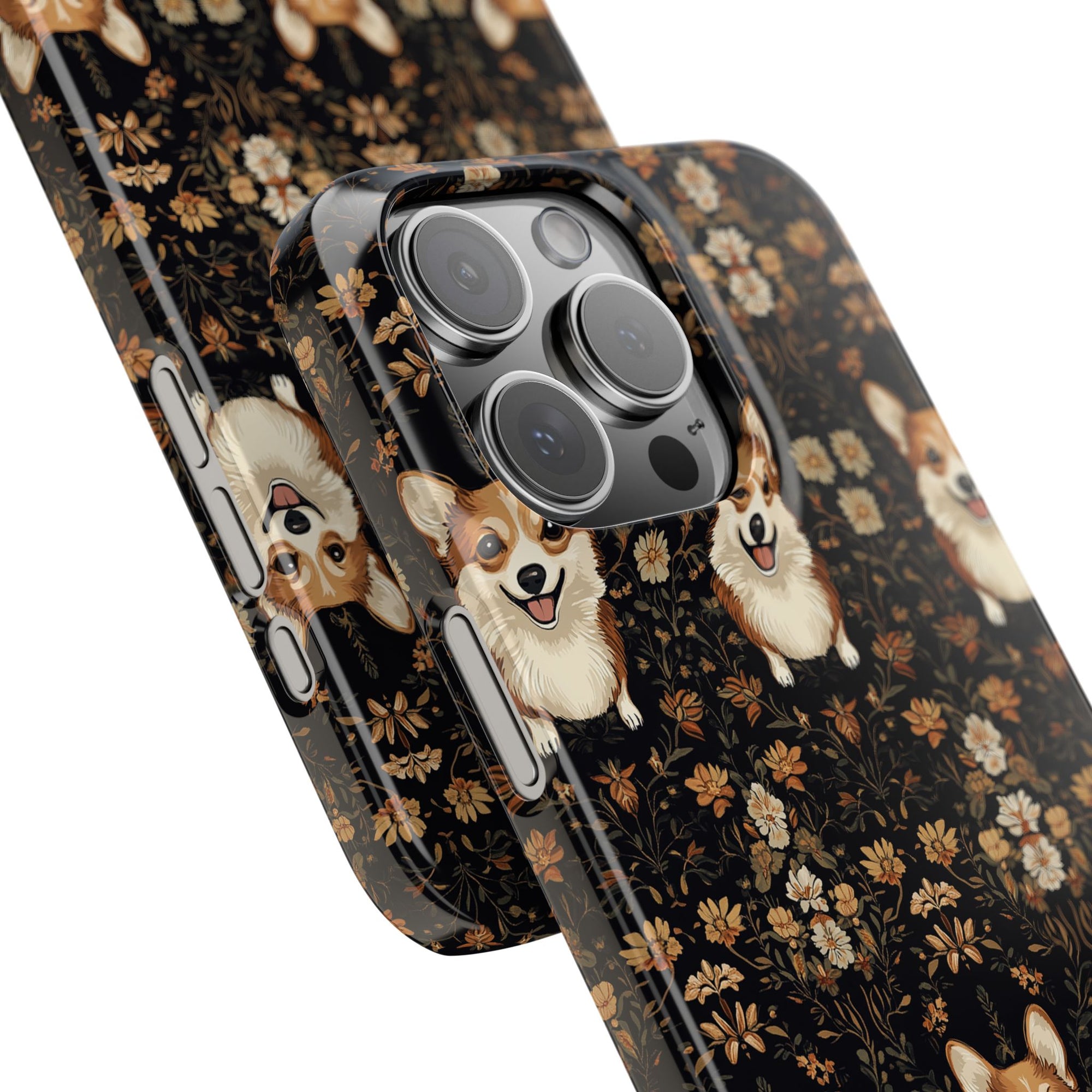 Nighttime Corgi Glow Stride Slim Phone Cases