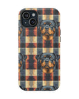 Pawsome Rottweiler Royalty Plaid Magnetic Tough Cases