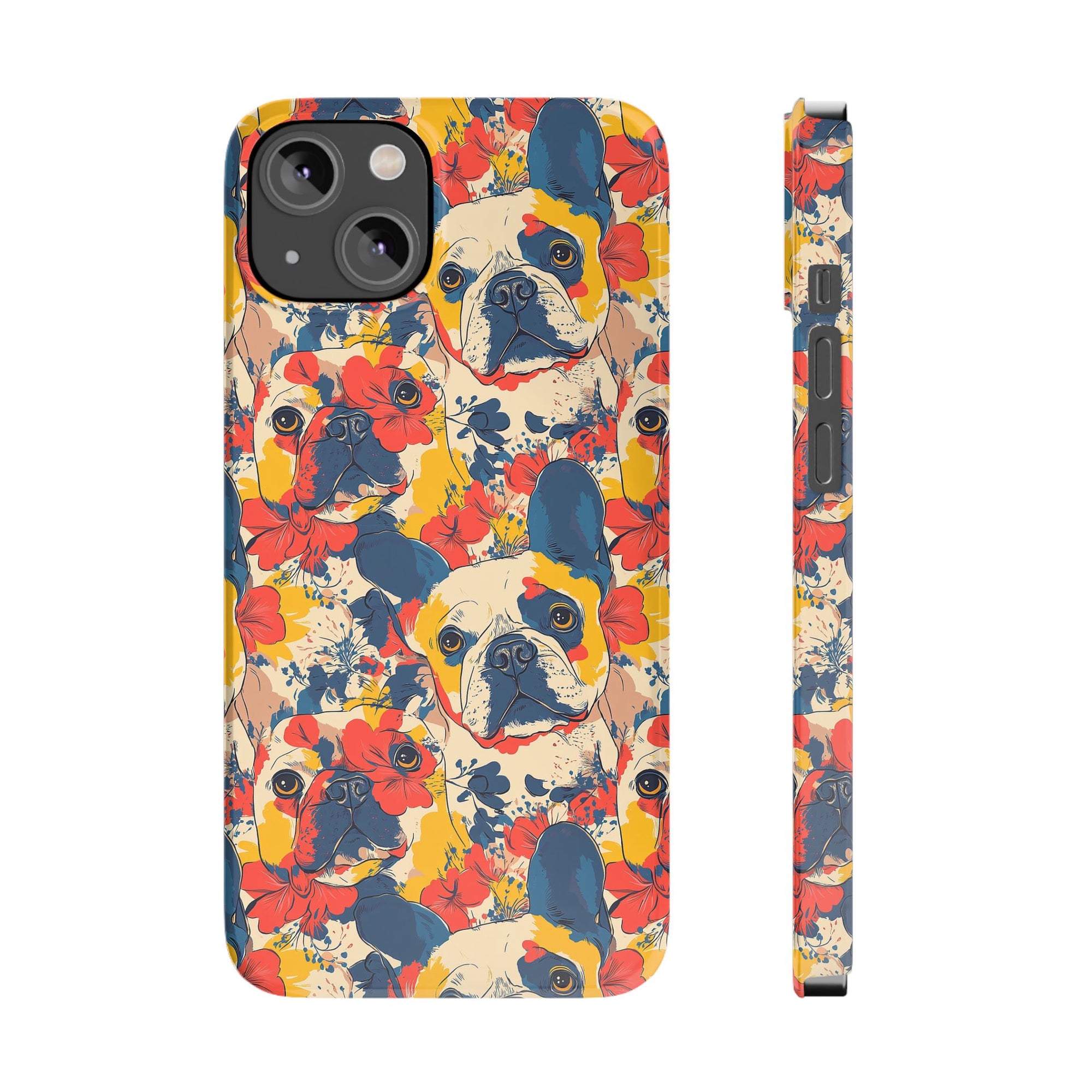 Bloom Pup Frenchietastic Splatter Slim Phone Cases