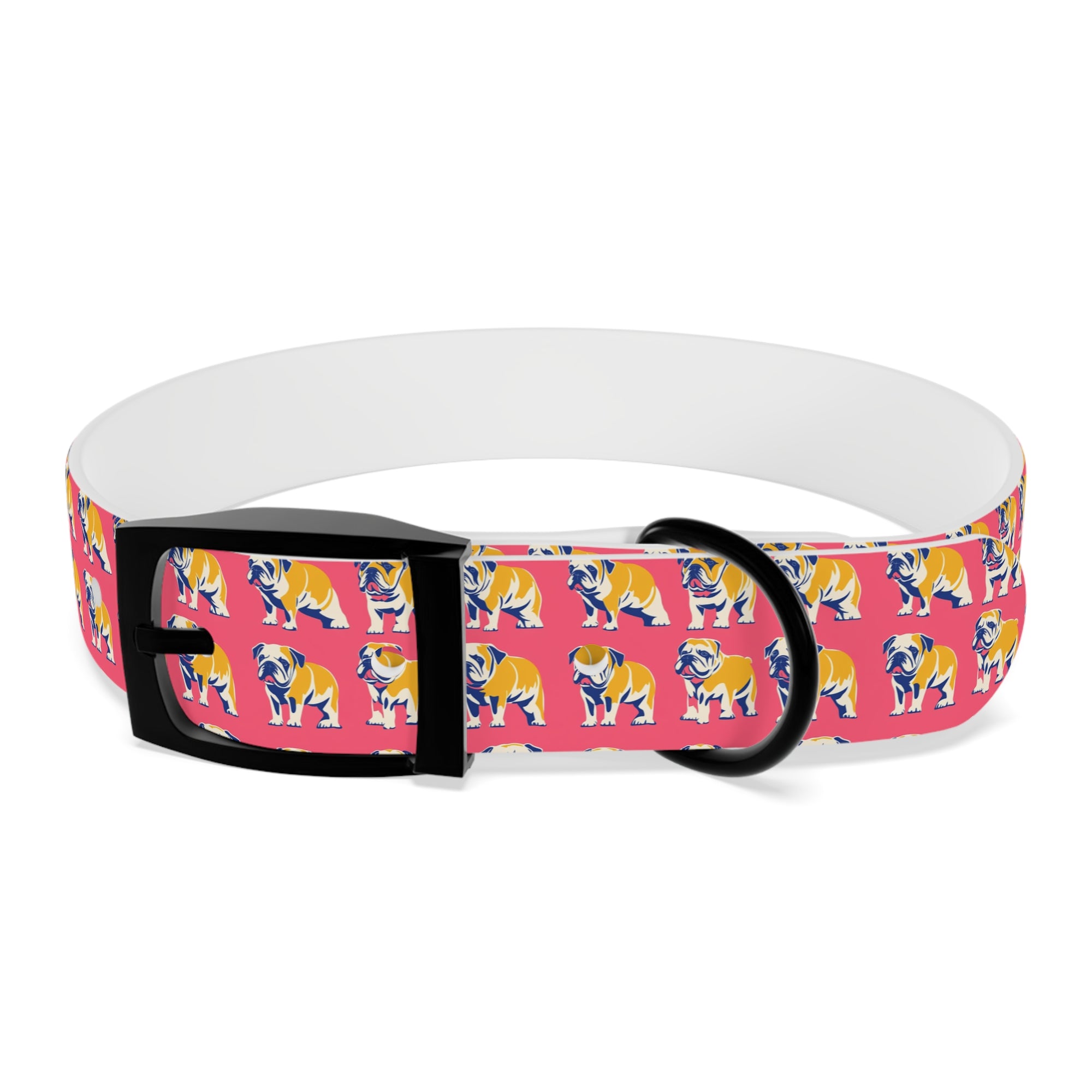 Bubblegum Glamour Bulldog Bouquet Dog Collar