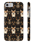 Nighttime Corgi Glow Stride Slim Phone Cases