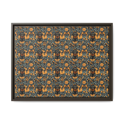 Ruffle Rottie Glamourific Matte Canvas, Framed