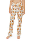 Golden Glamour Paws - Luxe Licks for Regal Retrievers Kids Pajama Pants