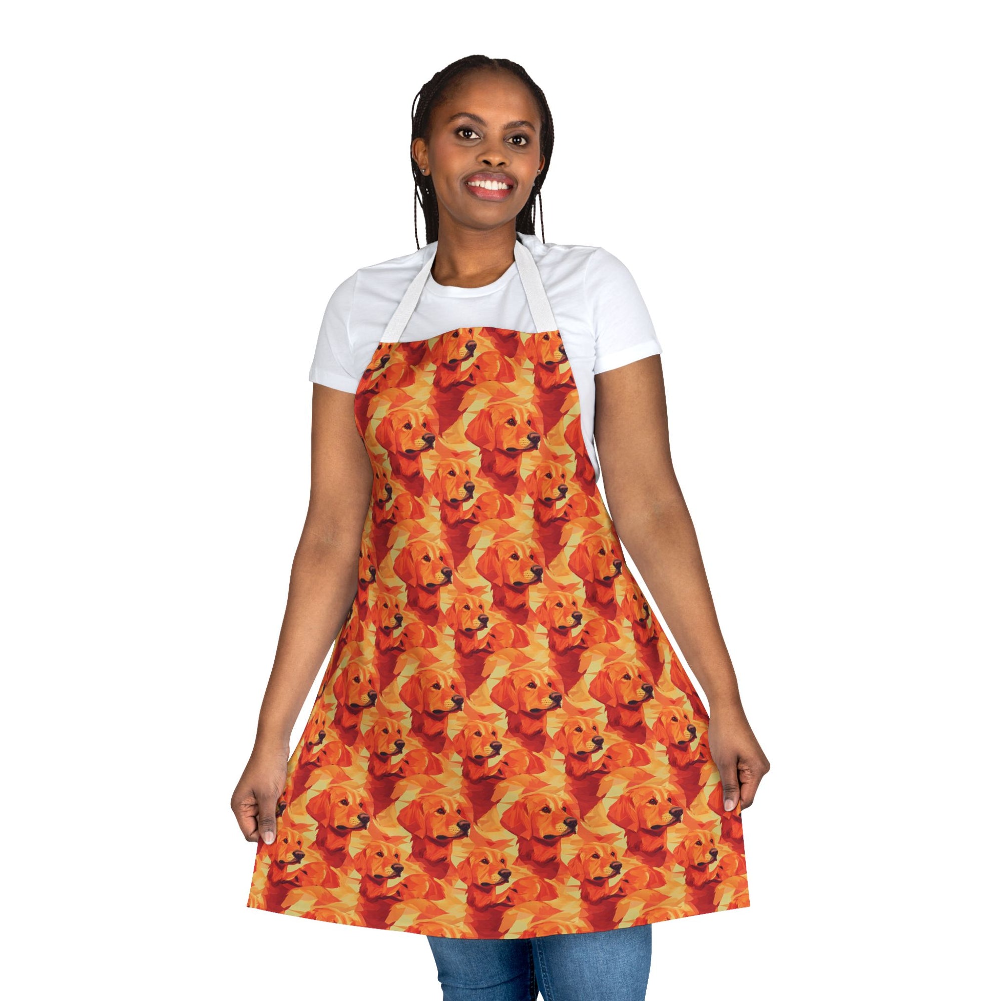 Golden Glamour Paws Apron