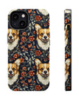 Floofy Corgi Blossom Blast Magnetic Tough Cases