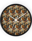 Beagle Blossoms Wall Clock