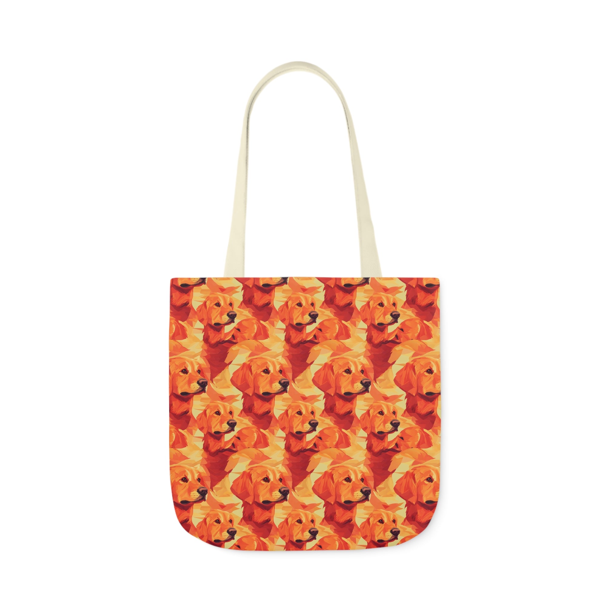 Golden Glamour Paws Canvas Tote Bag