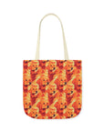 Golden Glamour Paws Canvas Tote Bag