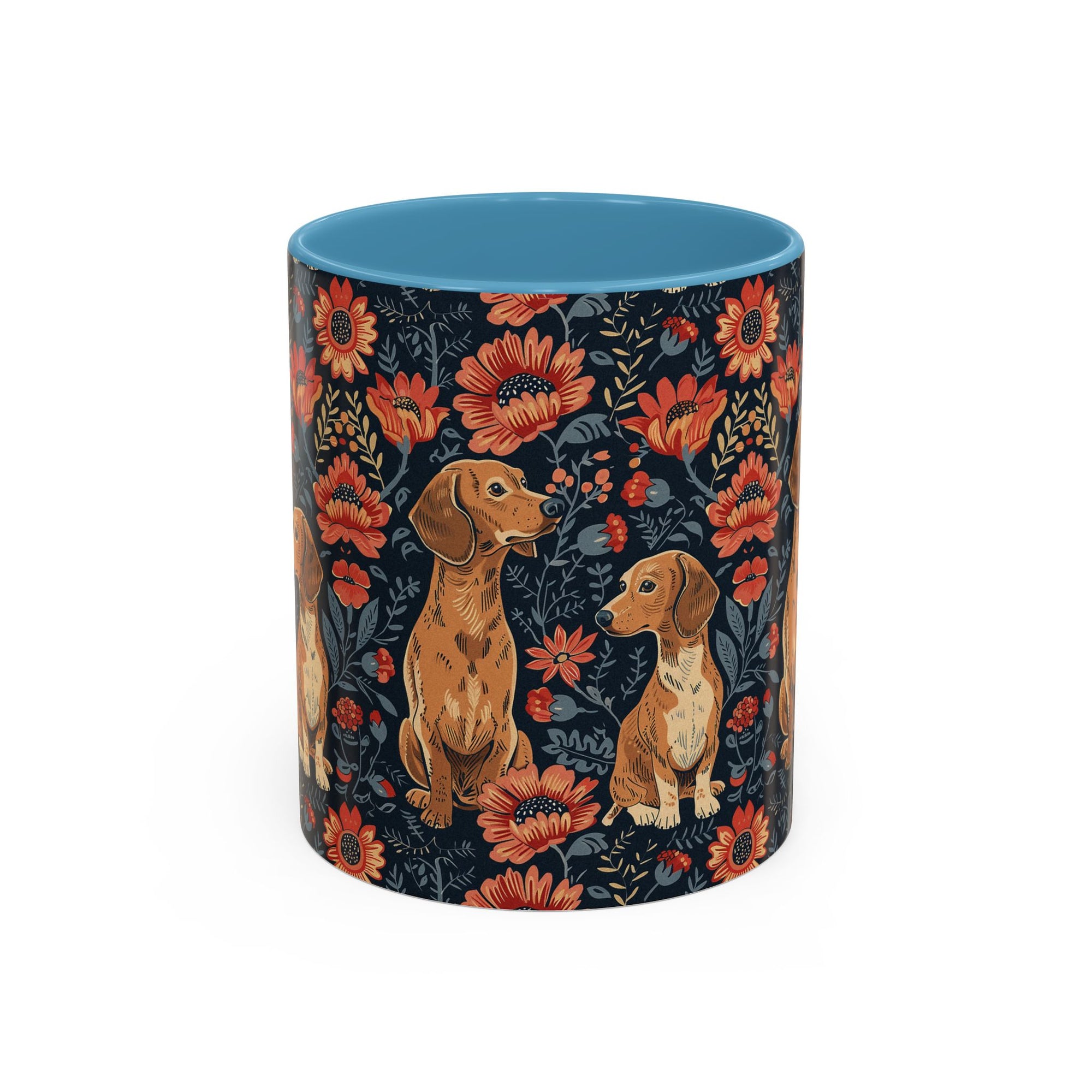 Floral Pawsome Dachsund Delight Accent Coffee Mug