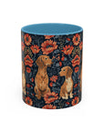 Floral Pawsome Dachsund Delight Accent Coffee Mug